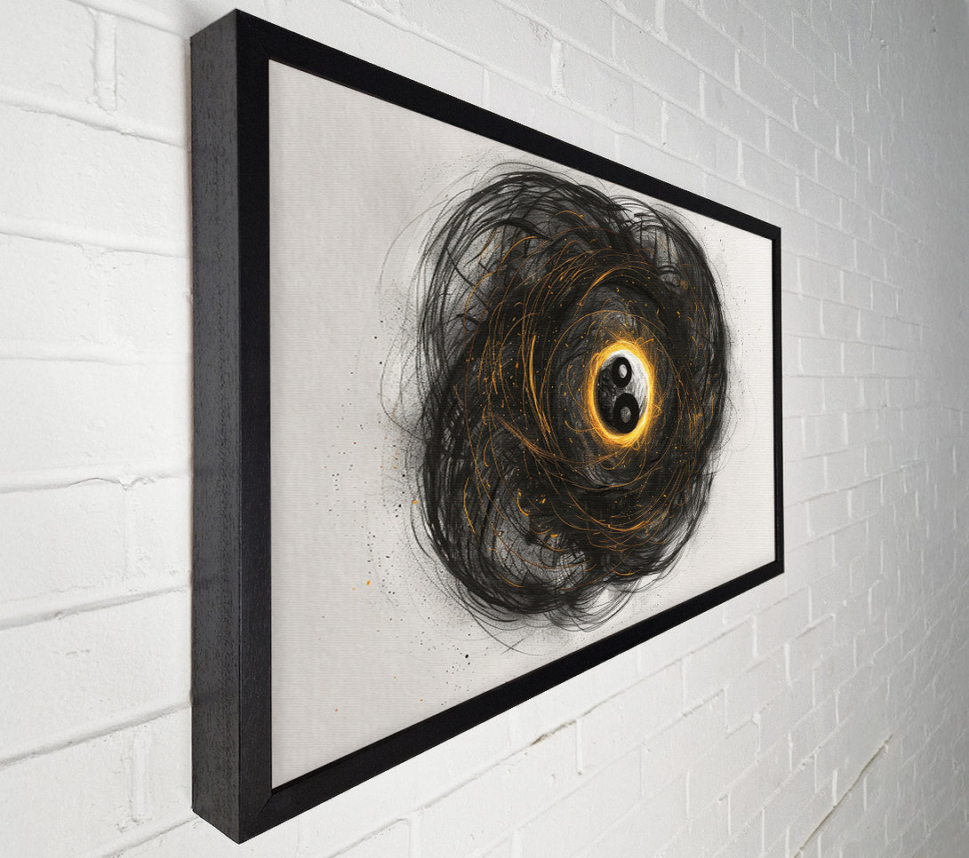  A Canvas Print of Golden Yin Yang Nest Canvas Wall Art