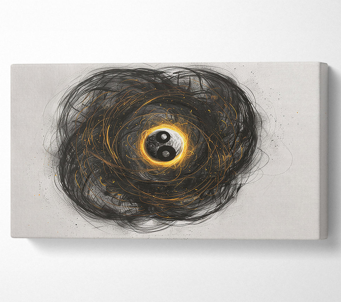  A Canvas Print of Golden Yin Yang Nest Canvas Wall Art