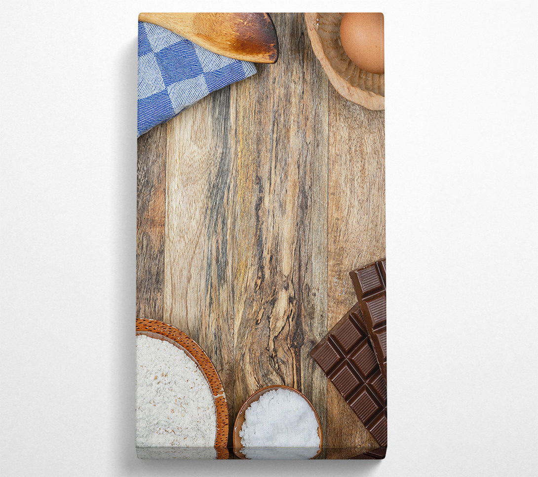  A Canvas Print of Brown Wooden Tabletop Canvas Print