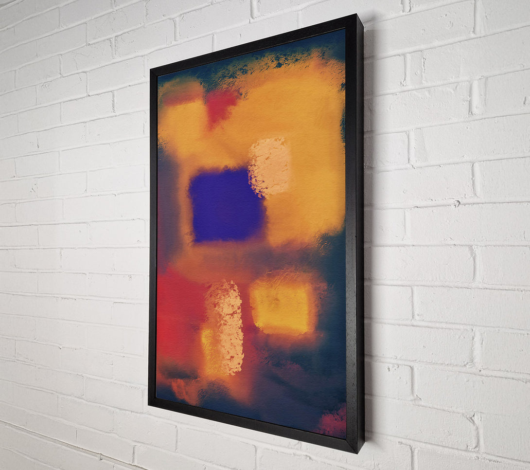  A Canvas Print of Orange Abstract Forms Canvas Art