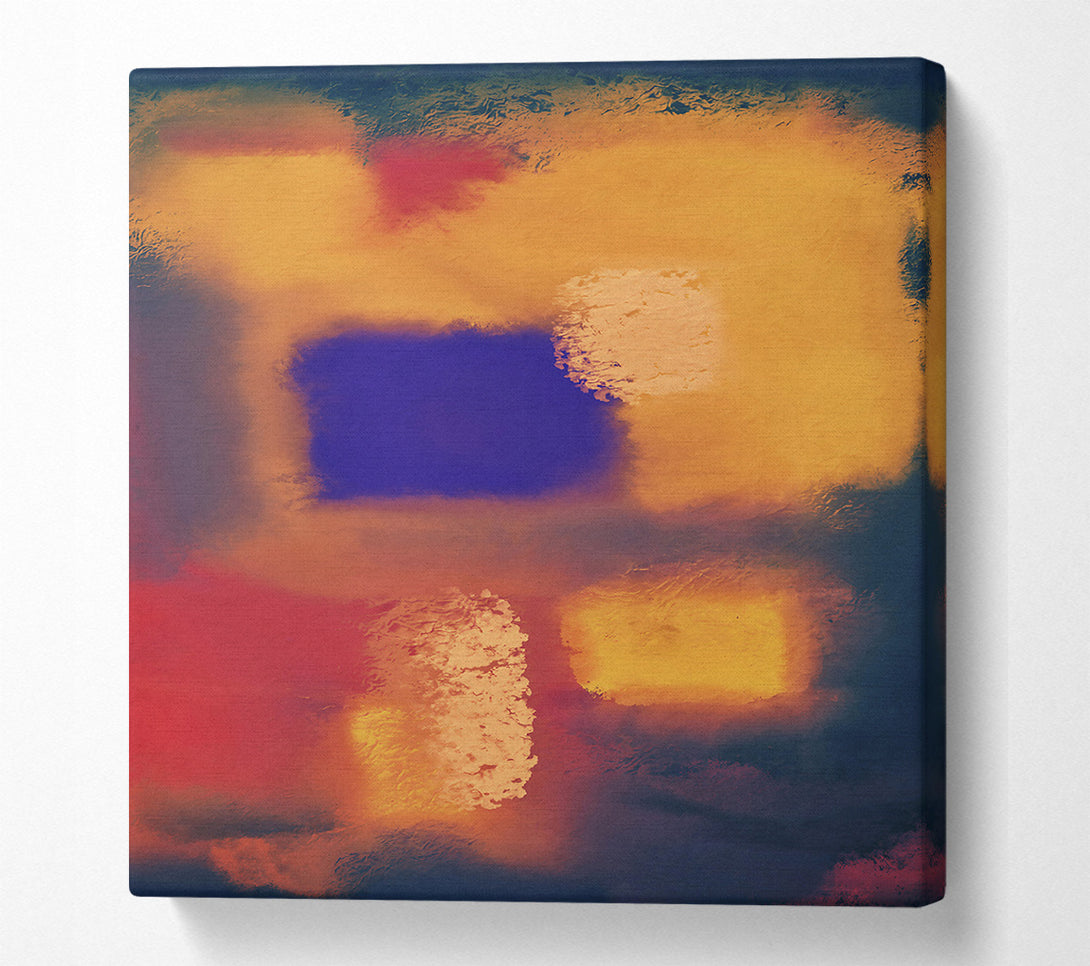  A Canvas Print of Orange Abstract Forms Canvas Art