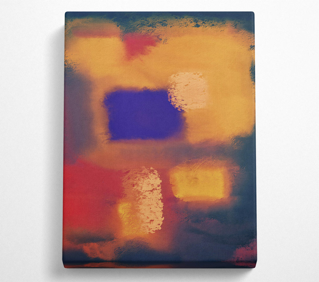  A Canvas Print of Orange Abstract Forms Canvas Art