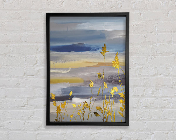 Gold Leaf Wheat Framed Print