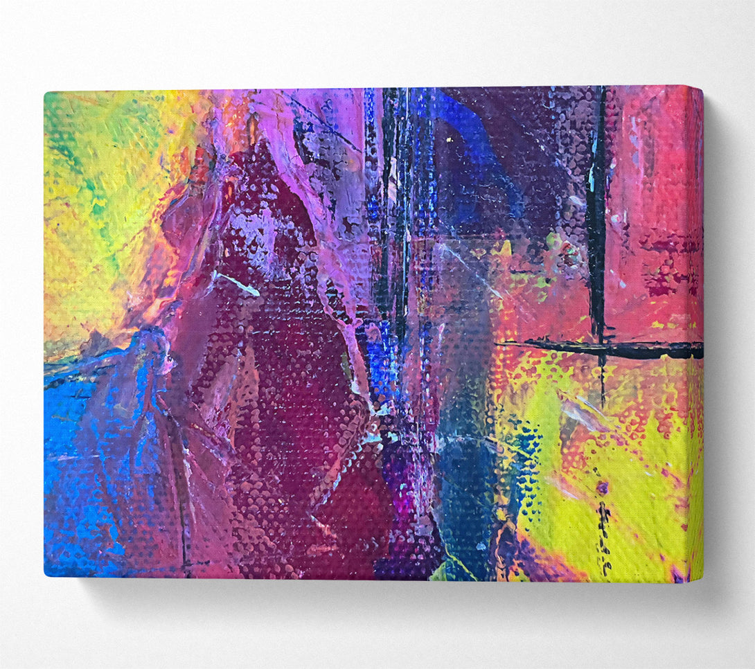  A Canvas Print of Crimson Abstract Expression Canvas Wall Art