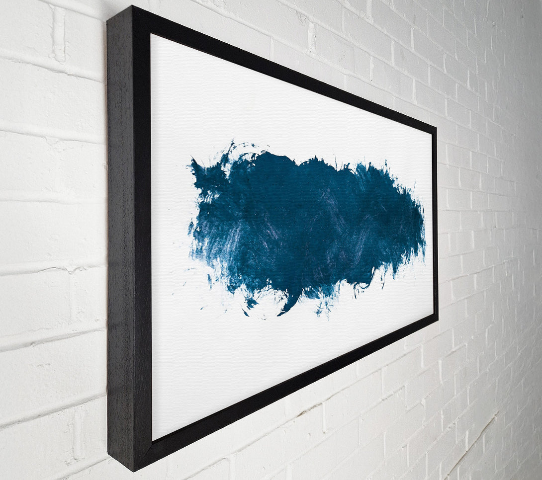  A Canvas Print of Teal Brushstrokes Abstract Canvas Art