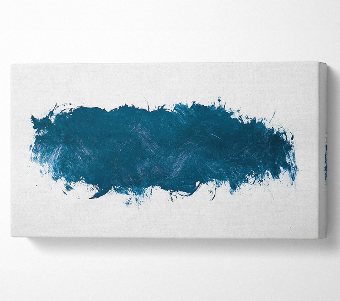  A Canvas Print of Teal Brushstrokes Abstract Canvas Art