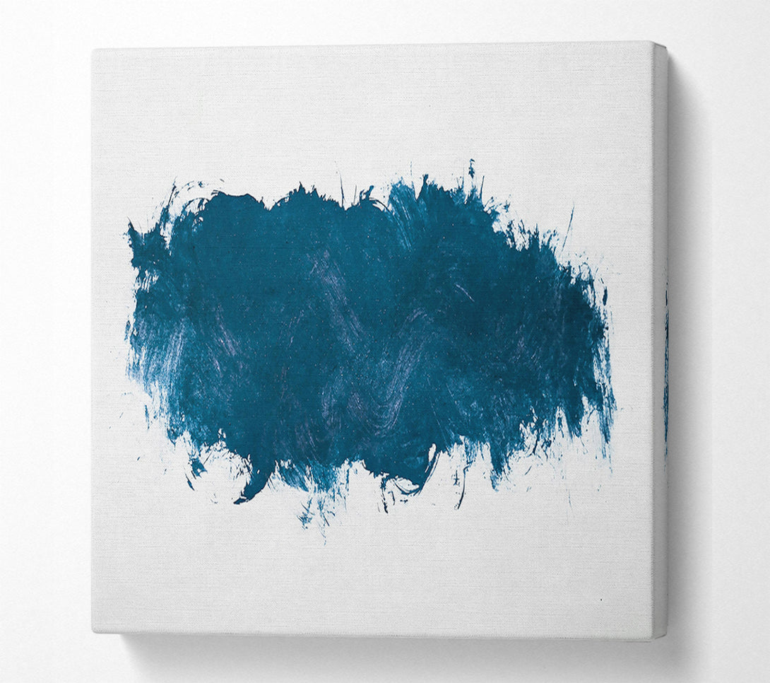  A Canvas Print of Teal Brushstrokes Abstract Canvas Art