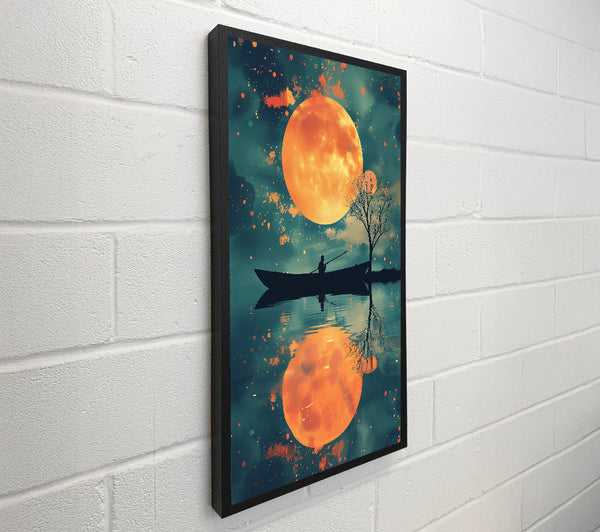 Orange Moon Reflection