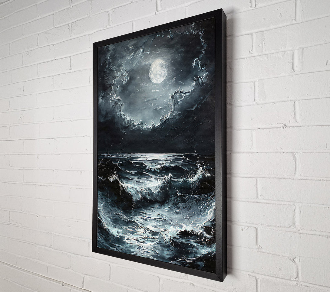  A Canvas Print of Silver Moon'S Embrace Canvas Print