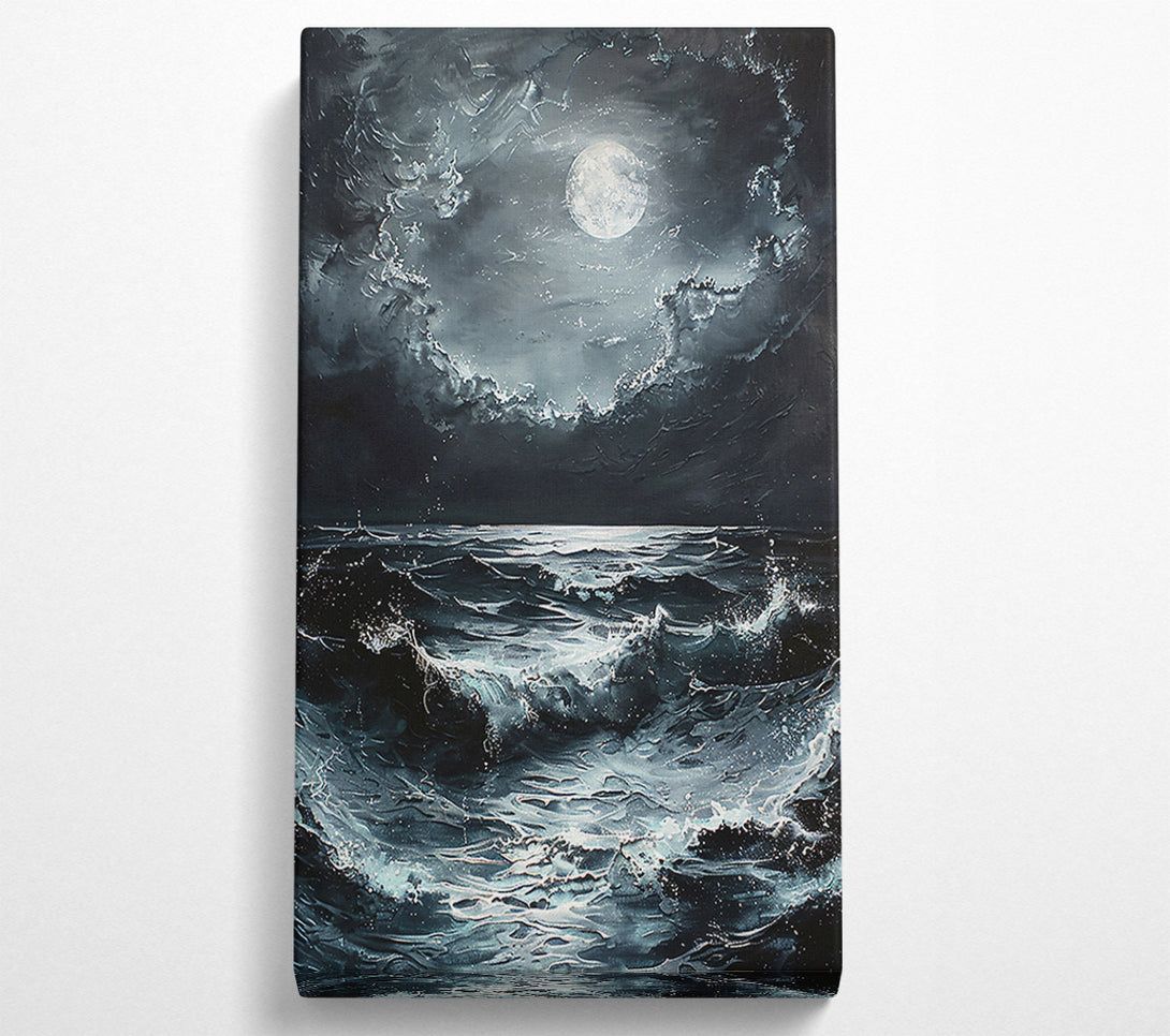  A Canvas Print of Silver Moon'S Embrace Canvas Print