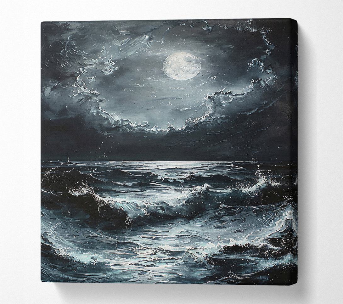  A Canvas Print of Silver Moon'S Embrace Canvas Print