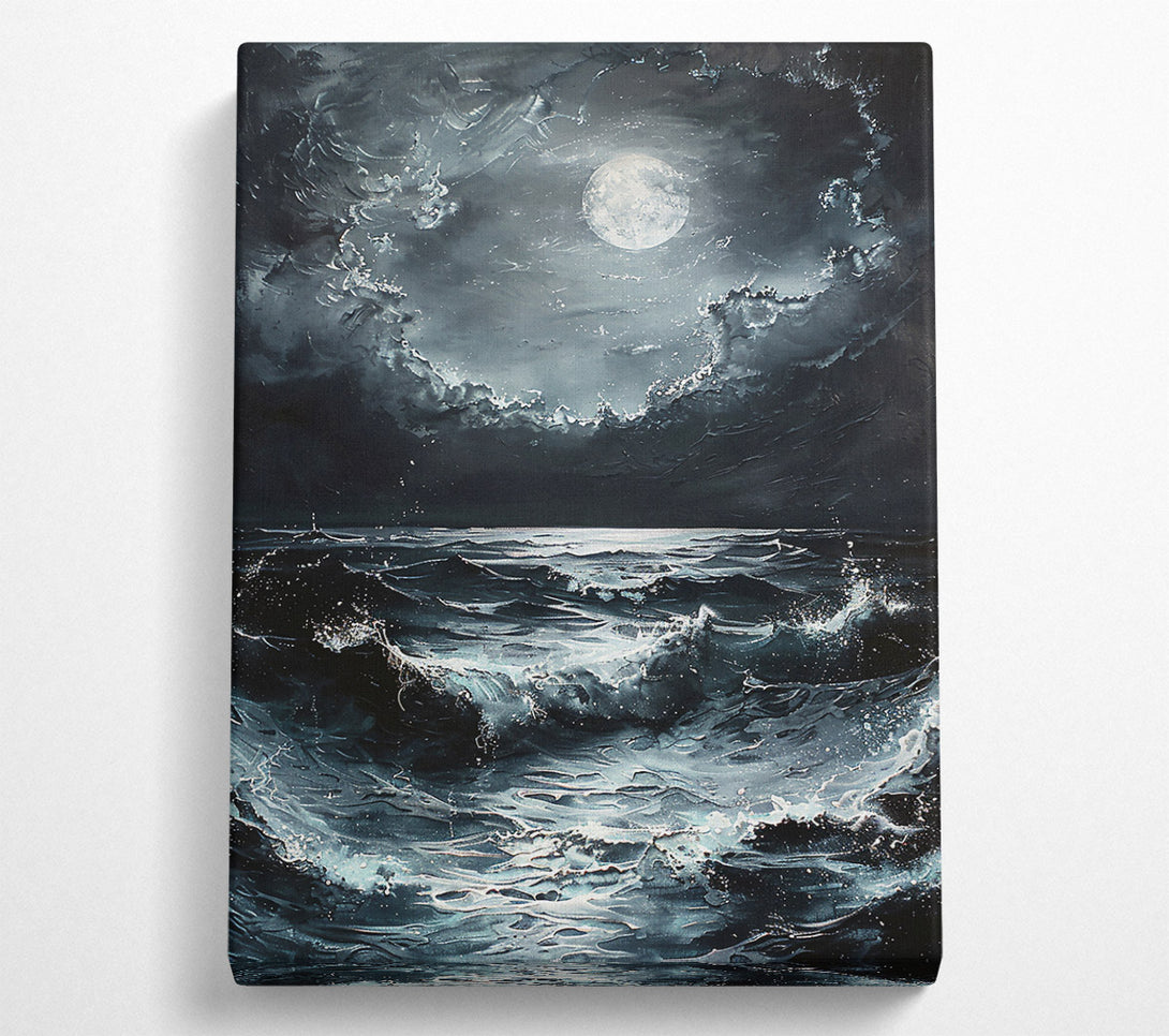  A Canvas Print of Silver Moon'S Embrace Canvas Print