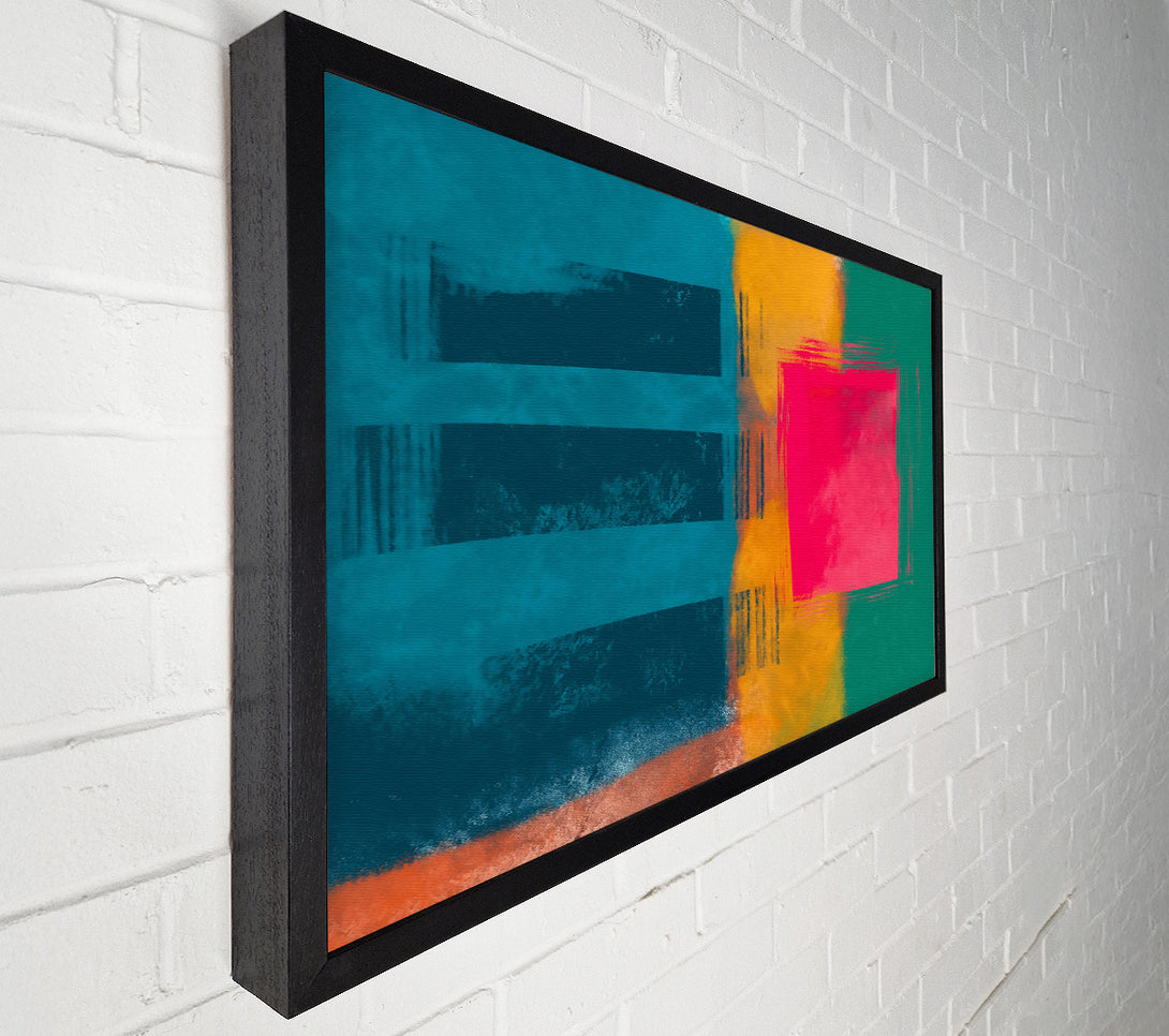  A Canvas Print of Teal And Crimson Hues Canvas Wall Art