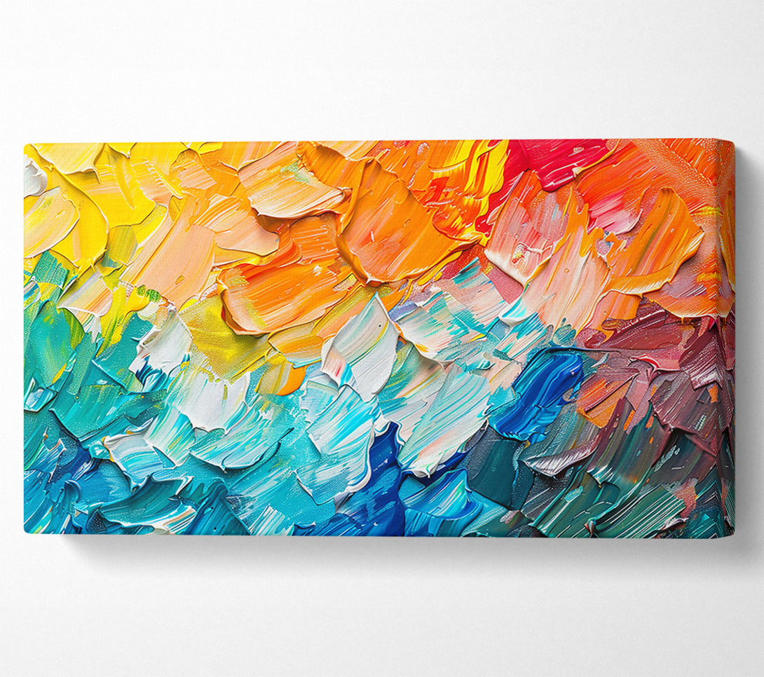  A Canvas Print of Azure Brushstrokes Symphony Canvas Art