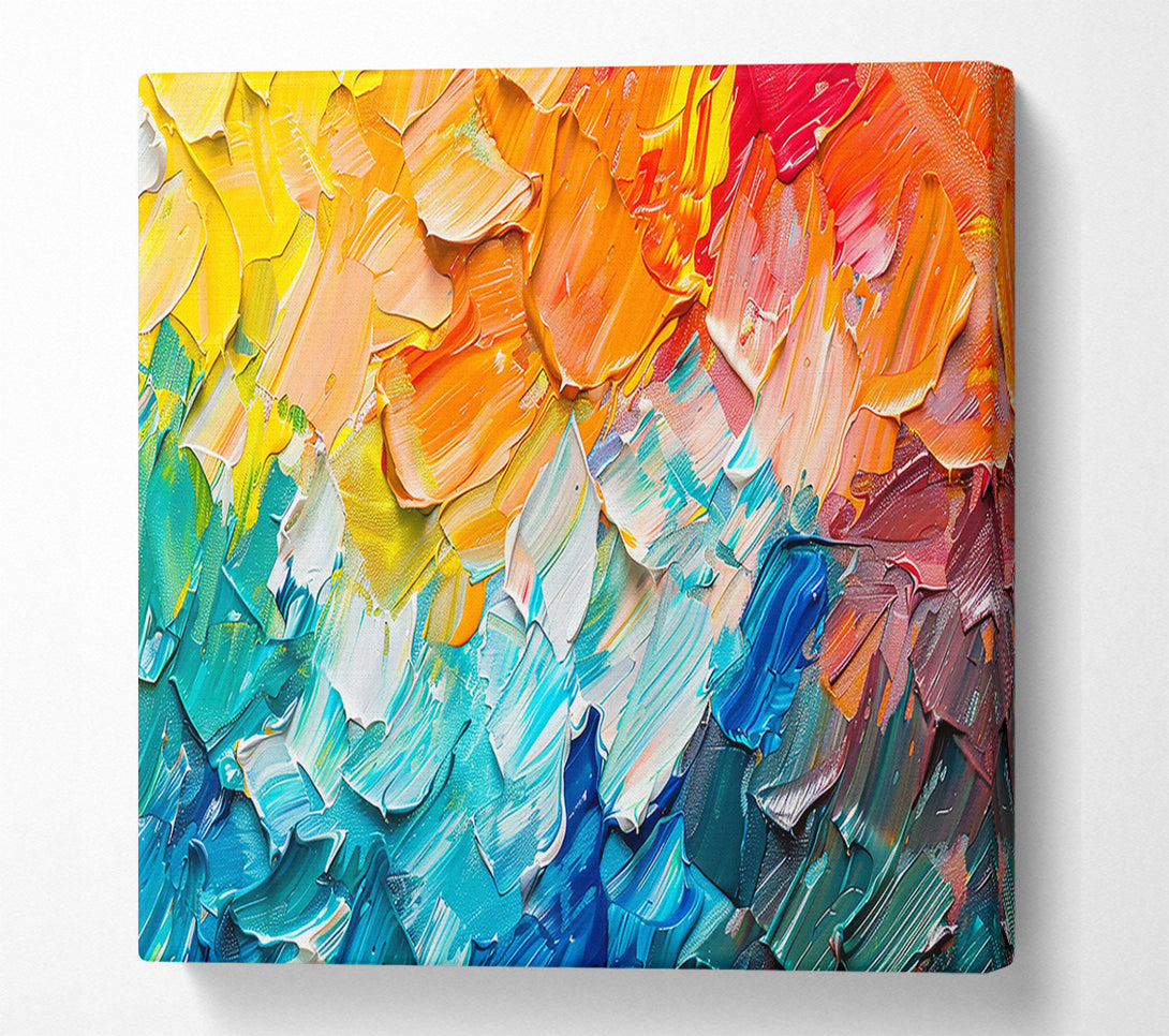  A Canvas Print of Azure Brushstrokes Symphony Canvas Art