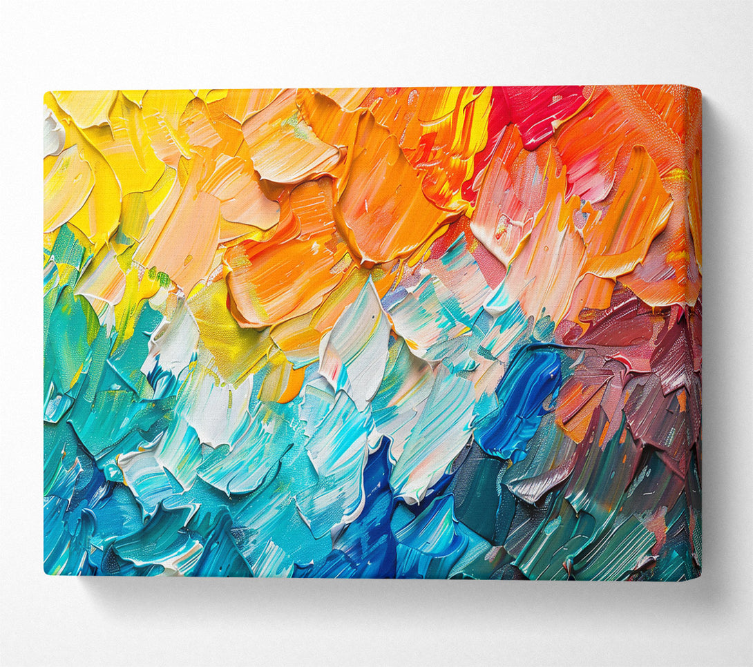  A Canvas Print of Azure Brushstrokes Symphony Canvas Art