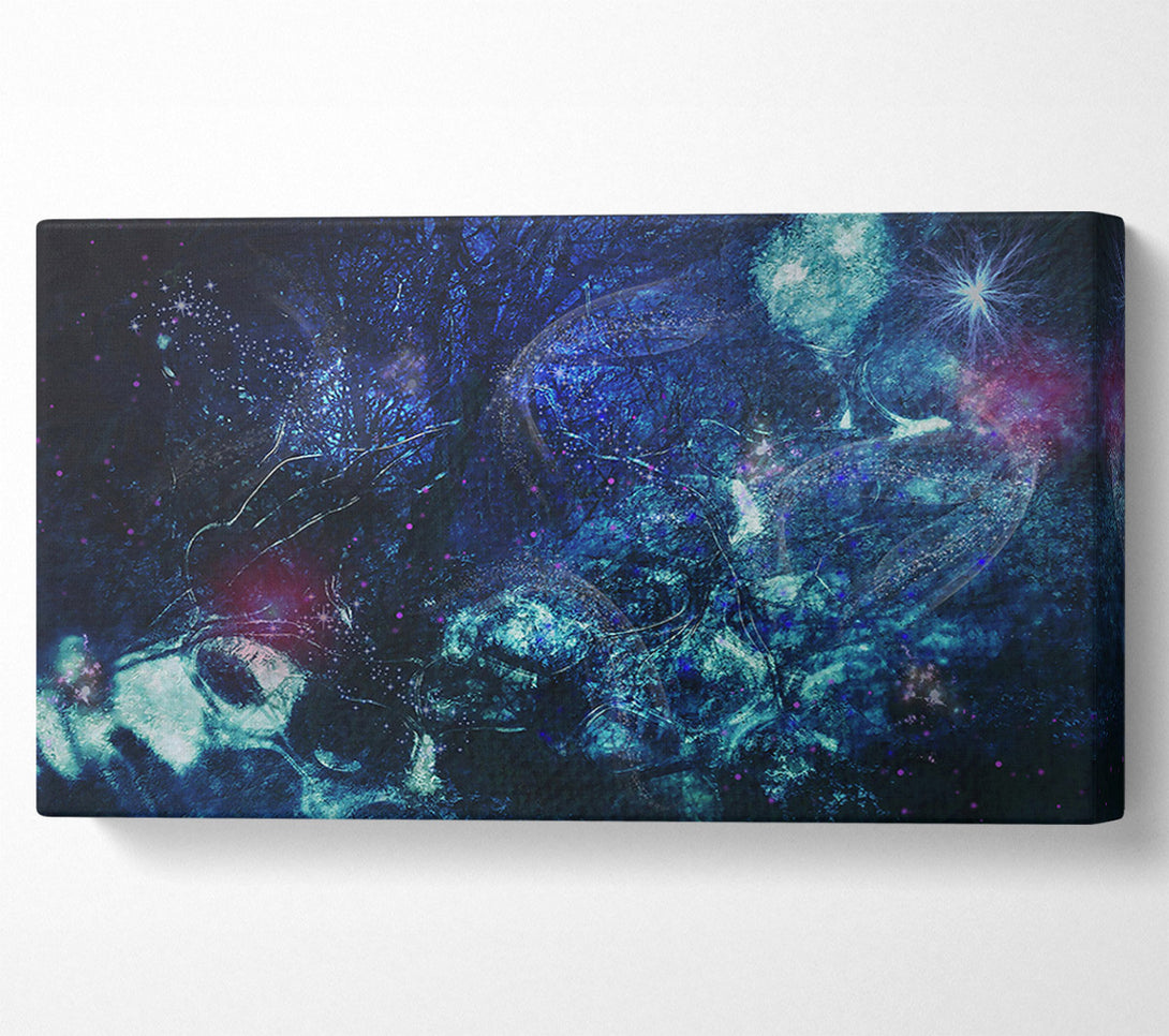  A Canvas Print of Azure Cosmic Dance Canvas Art