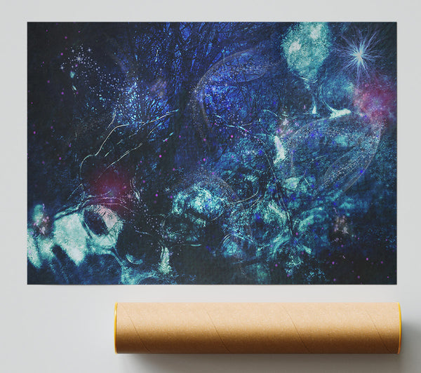 Azure Cosmic Dance Print