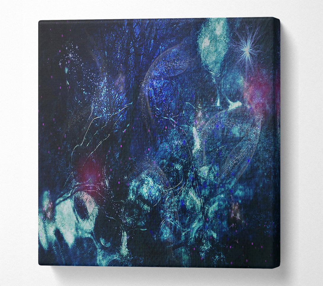  A Canvas Print of Azure Cosmic Dance Canvas Art
