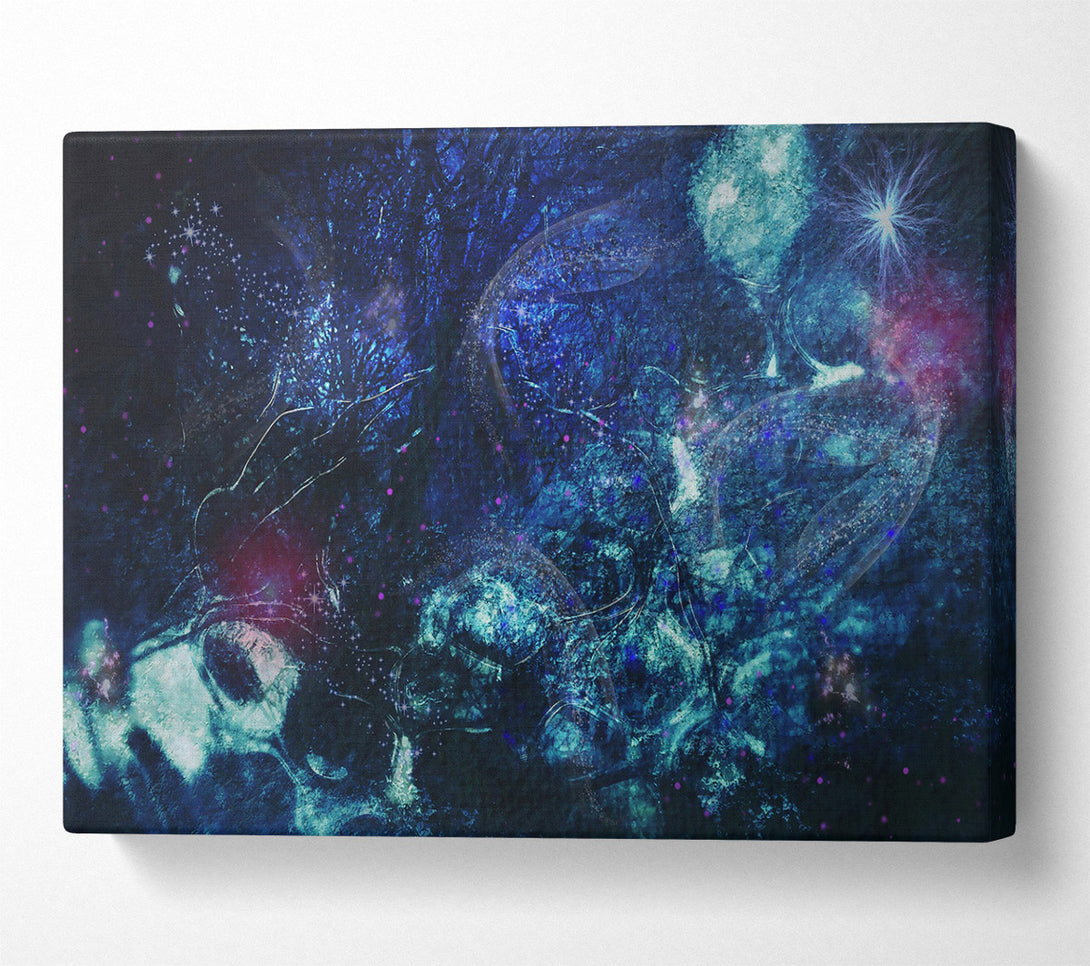  A Canvas Print of Azure Cosmic Dance Canvas Art