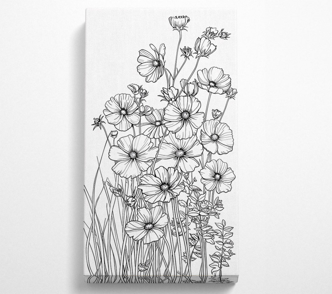  A Canvas Print of White Cosmos Bloom Canvas Art