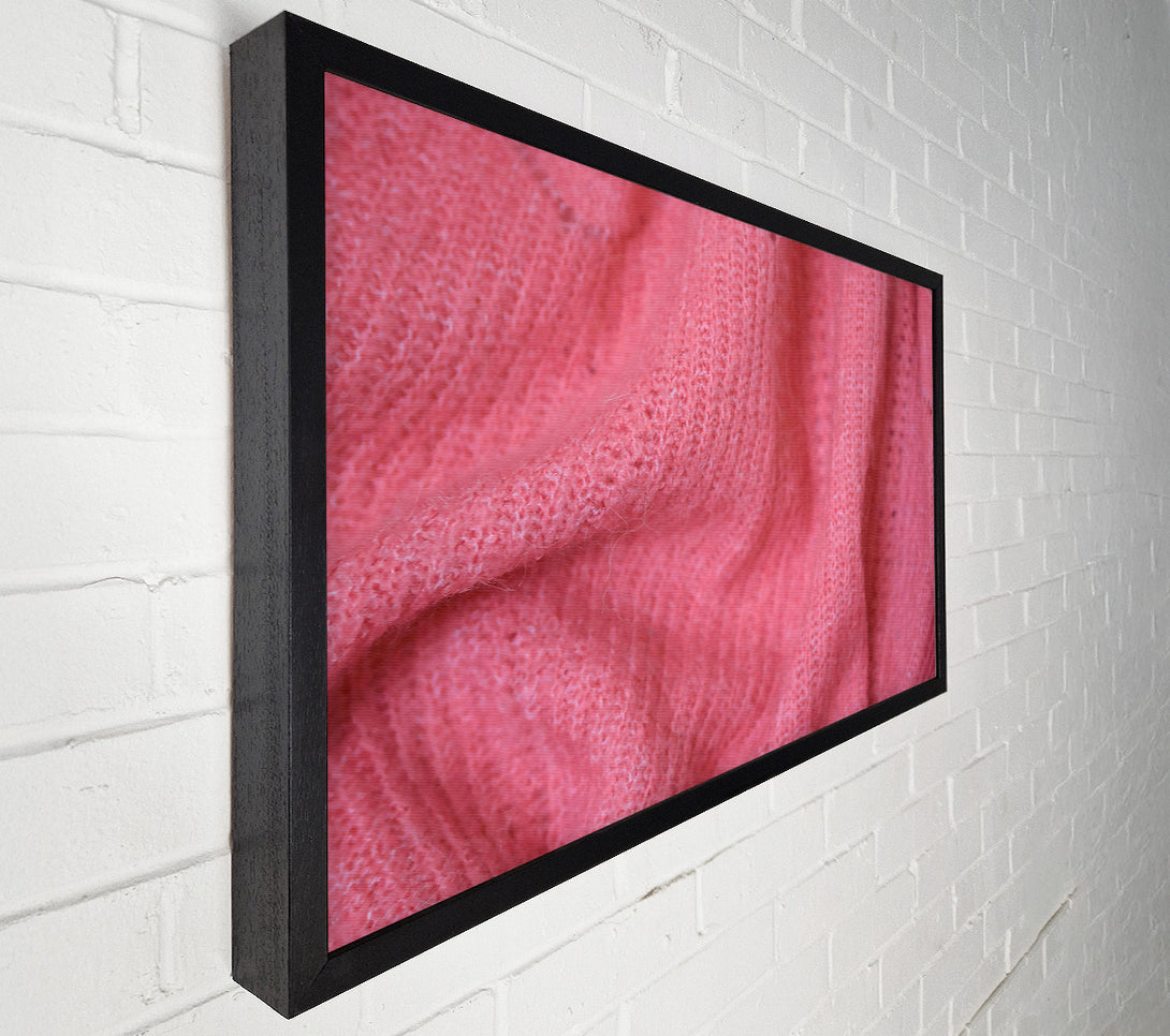  A Canvas Print of Salmon Knit Texture Canvas Art