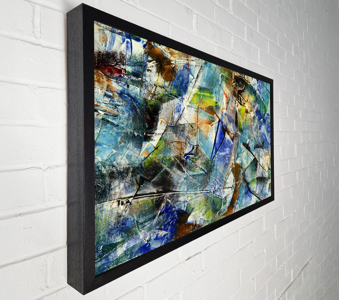  A Canvas Print of Azure Abstract Expression Canvas Wall Art