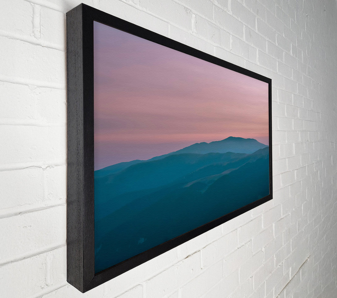  A Canvas Print of Teal Mountain Hues Canvas Art