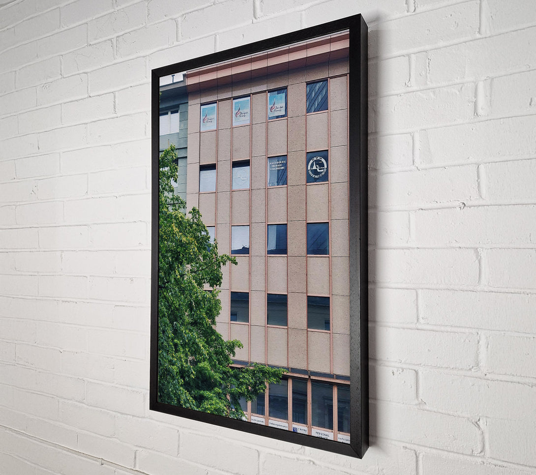  A Canvas Print of Beige Building Windows Canvas Wall Art