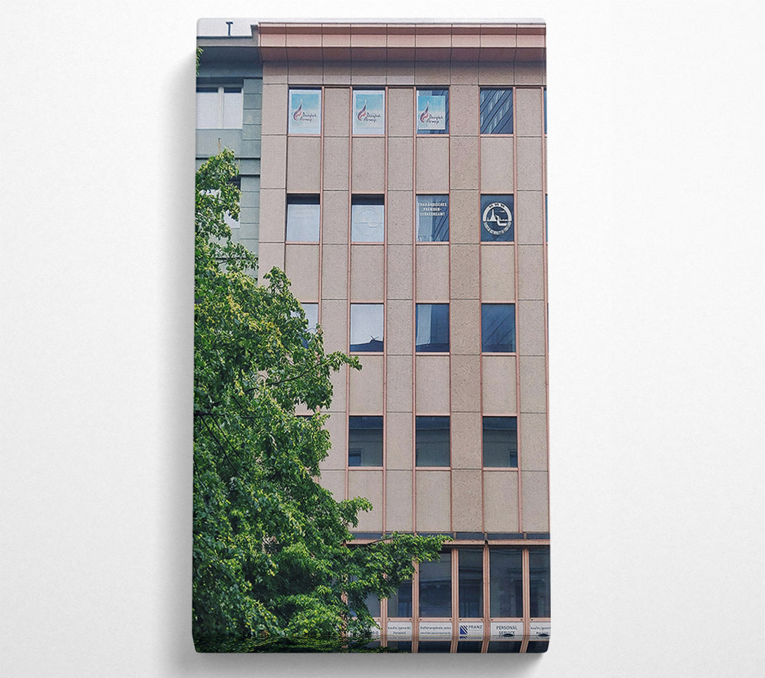  A Canvas Print of Beige Building Windows Canvas Wall Art