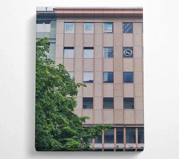  A Canvas Print of Beige Building Windows Canvas Wall Art