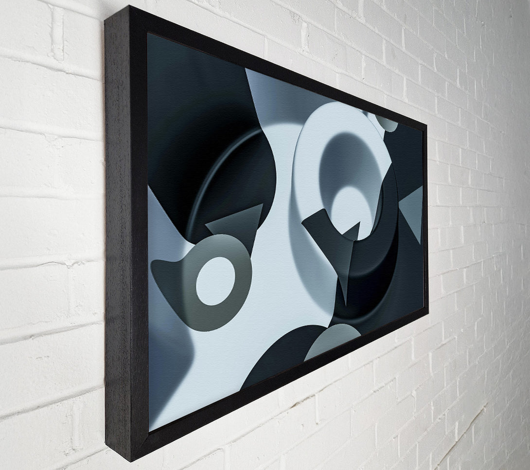  A Canvas Print of White And Black Forms Canvas Art