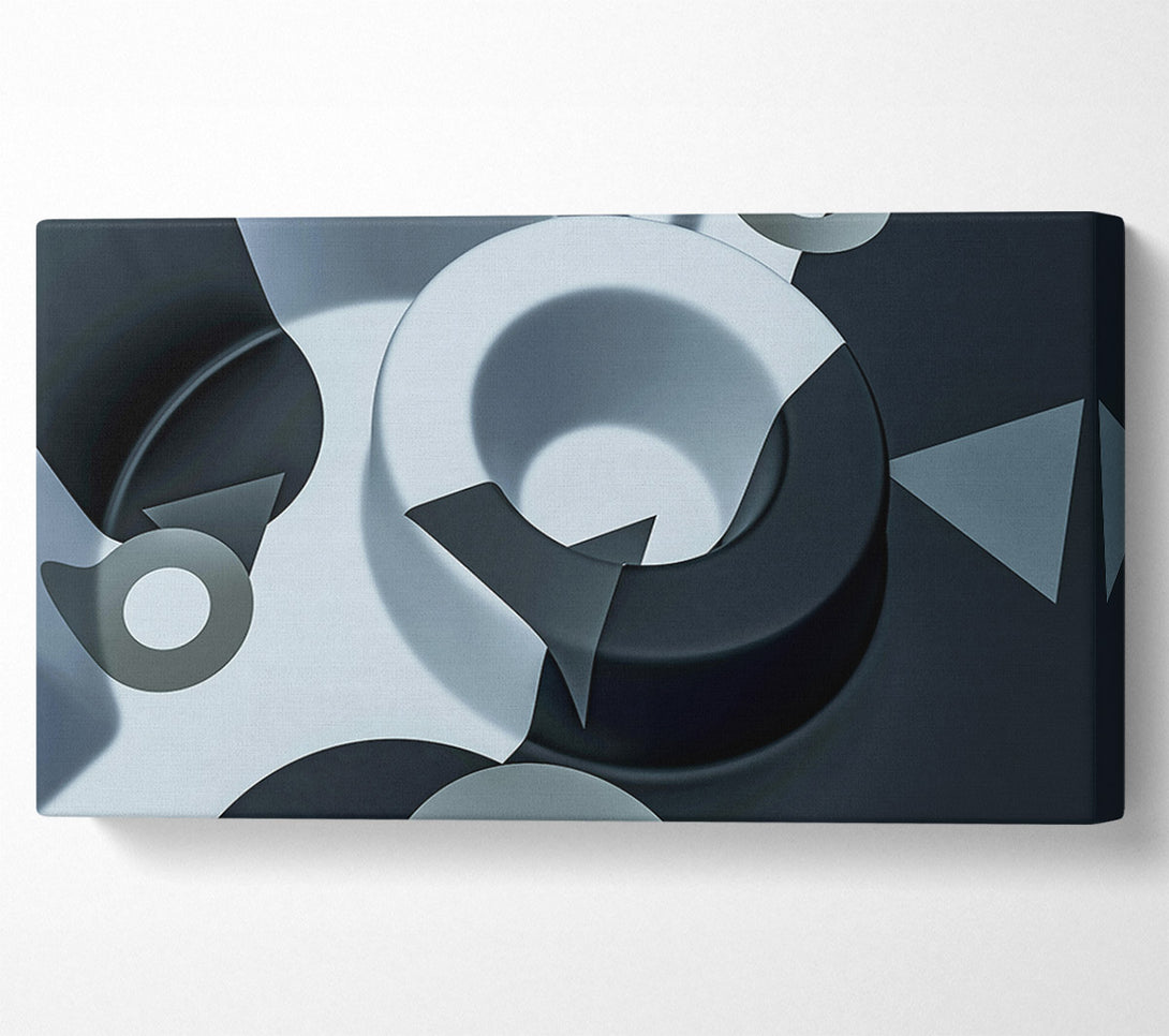  A Canvas Print of White And Black Forms Canvas Art