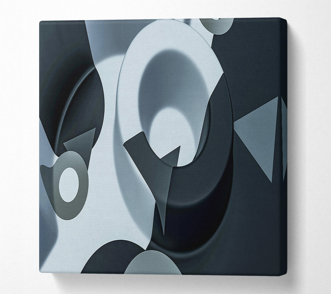  A Canvas Print of White And Black Forms Canvas Art