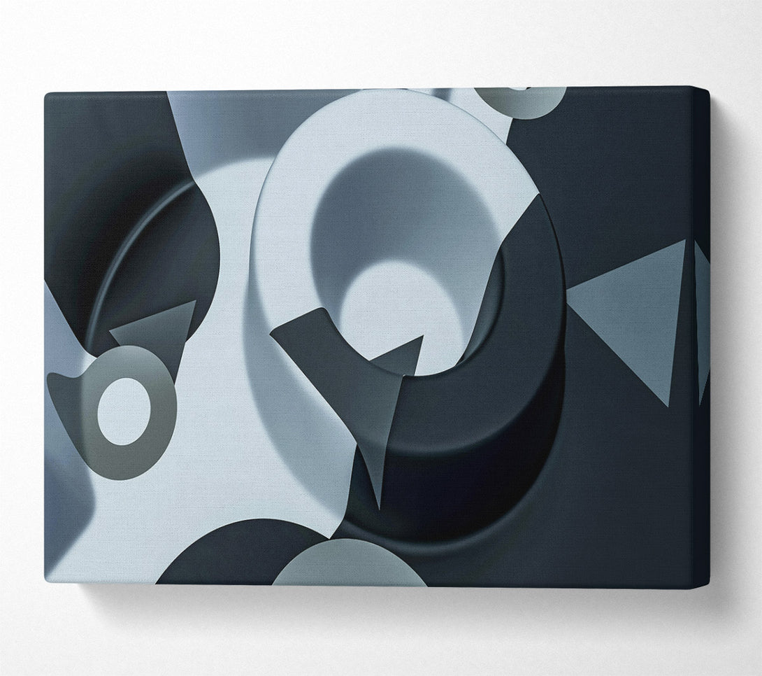  A Canvas Print of White And Black Forms Canvas Art