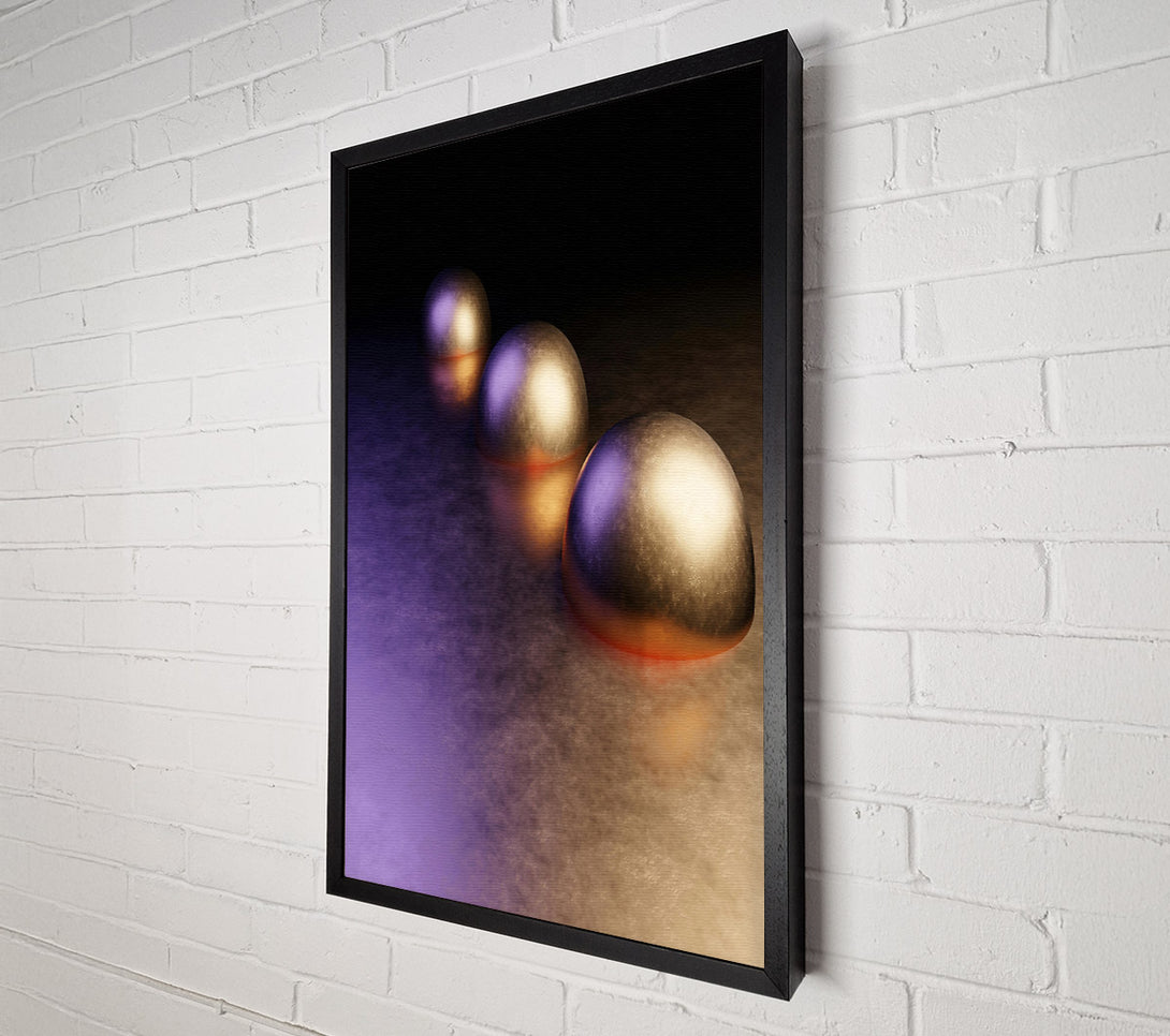  A Canvas Print of Golden Spheres Of Light Canvas Wall Art