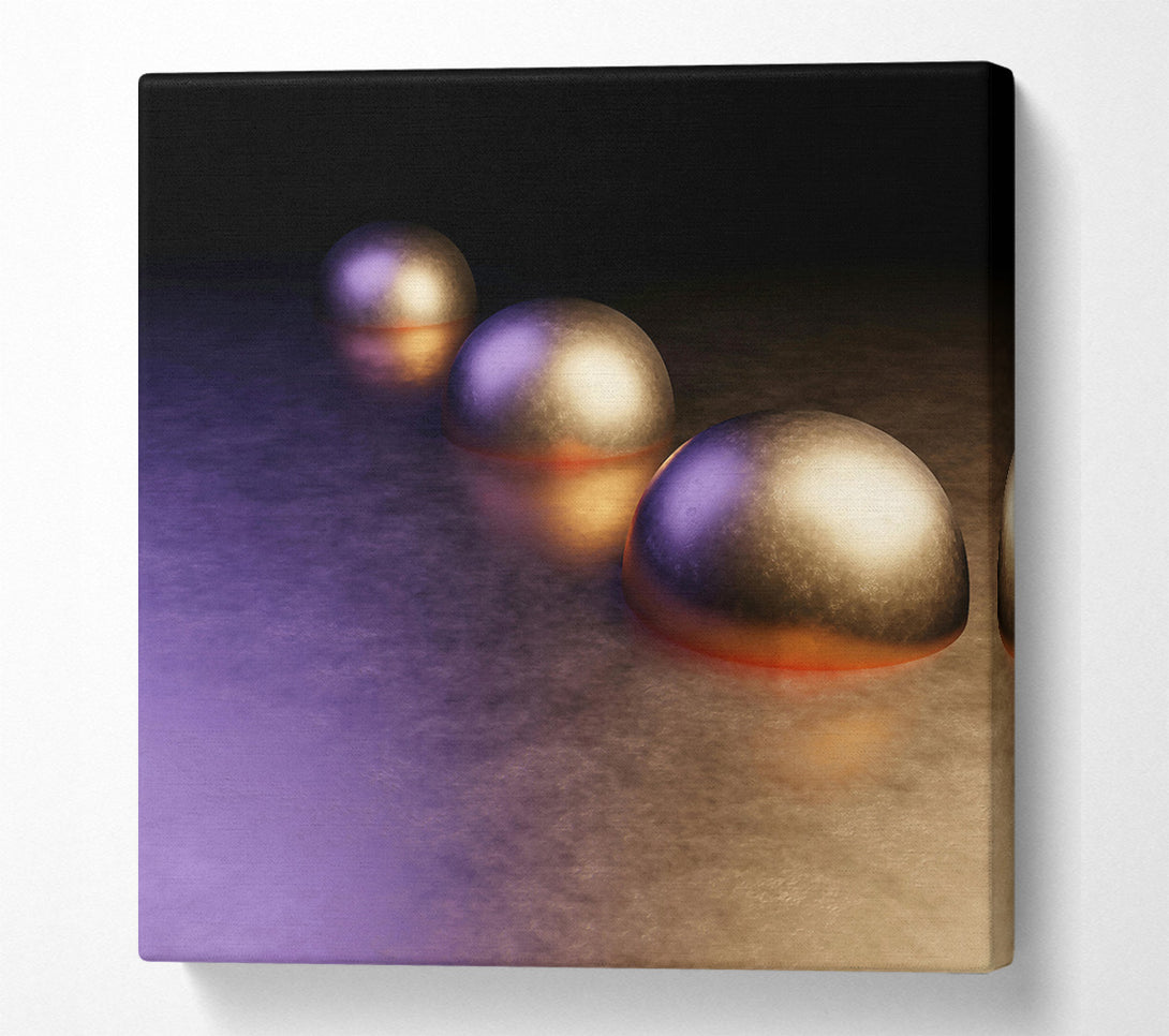  A Canvas Print of Golden Spheres Of Light Canvas Wall Art