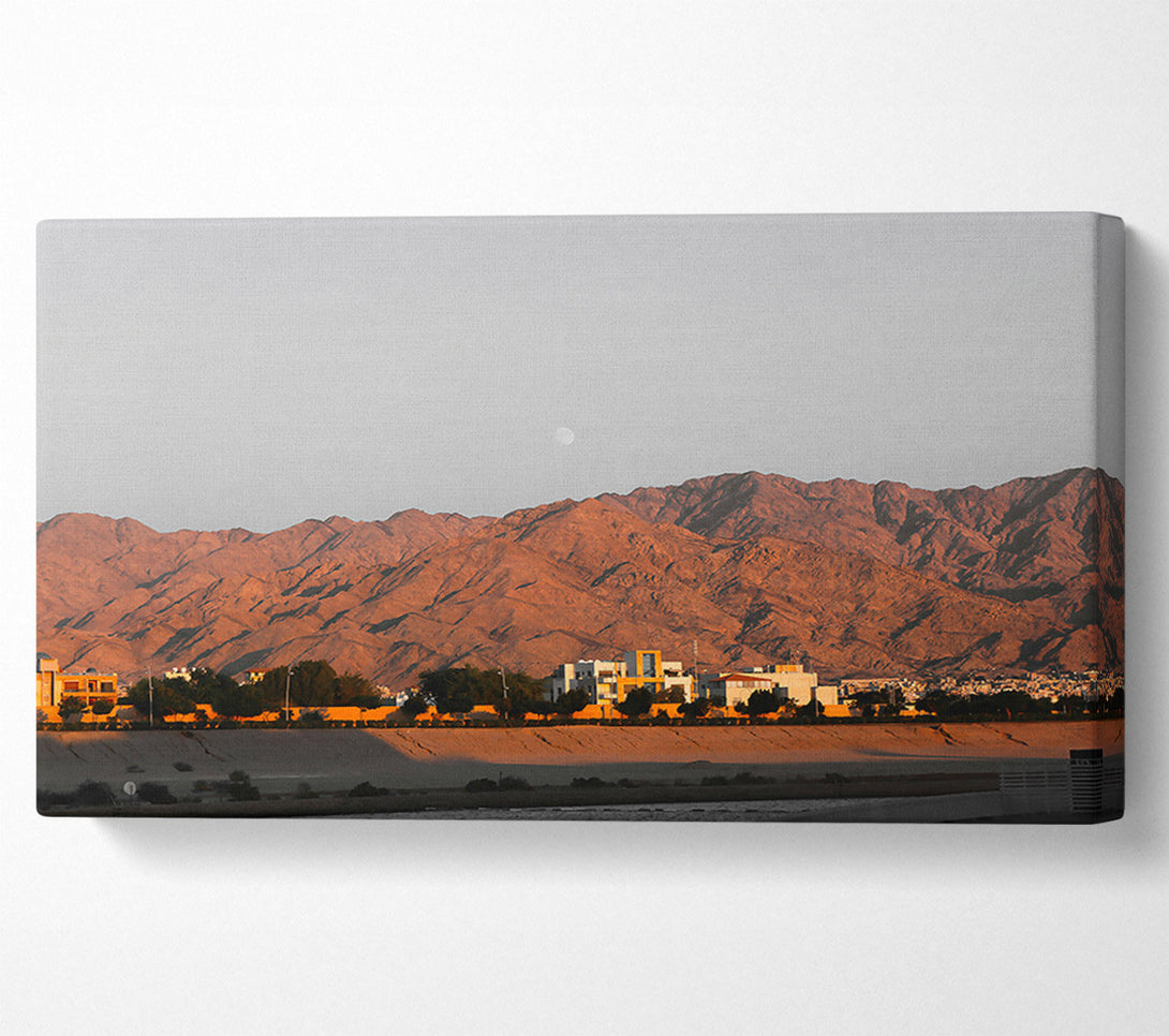  A Canvas Print of Golden Hour Mountains Canvas Art