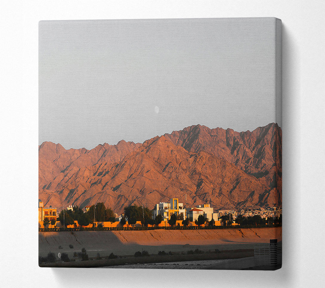  A Canvas Print of Golden Hour Mountains Canvas Art