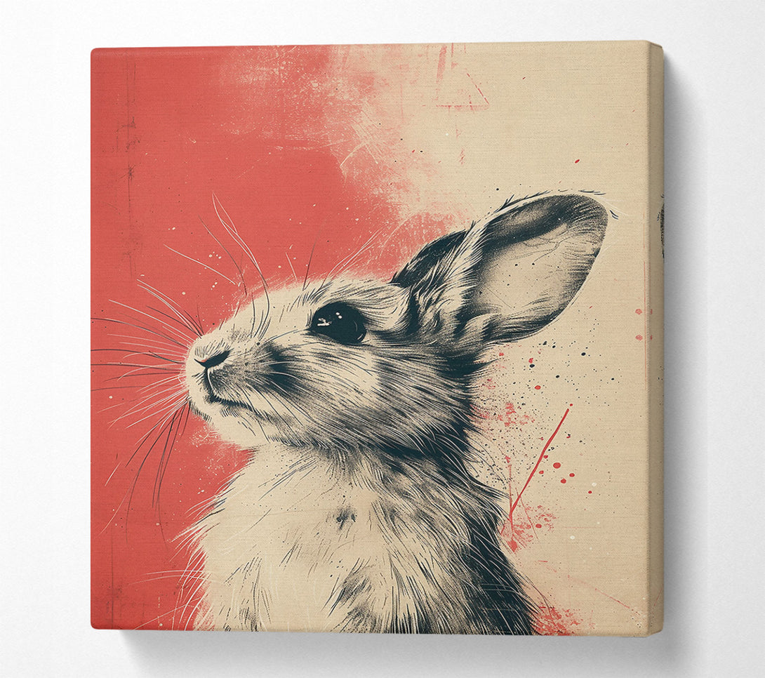  A Canvas Print of Crimson Bunny Hope Canvas Art