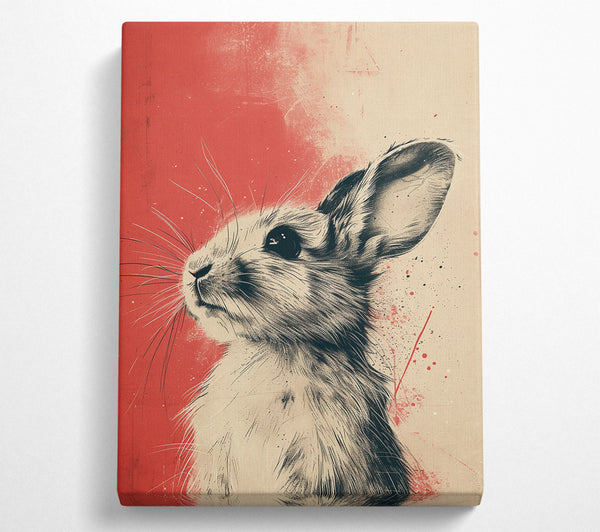  A Canvas Print of Crimson Bunny Hope Canvas Art