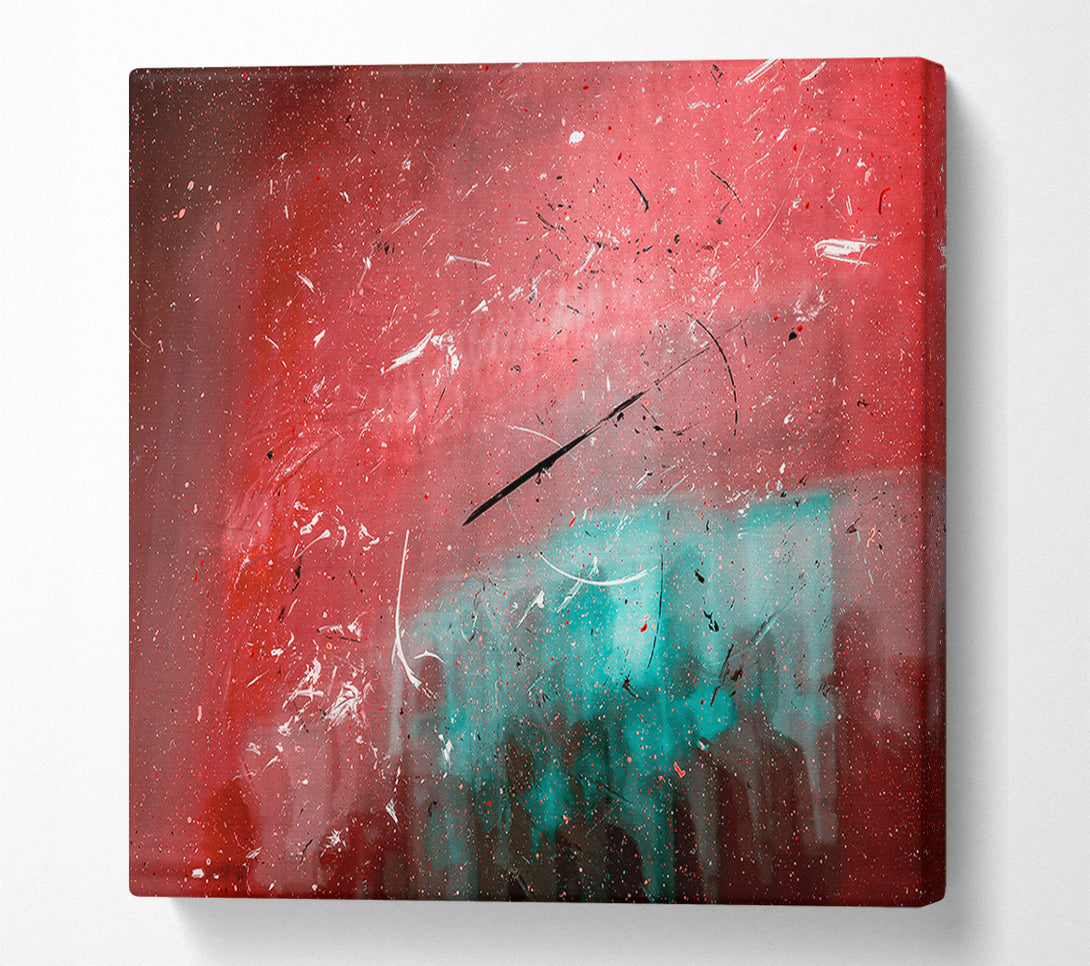  A Canvas Print of Crimson Splashes Of Color Canvas Art