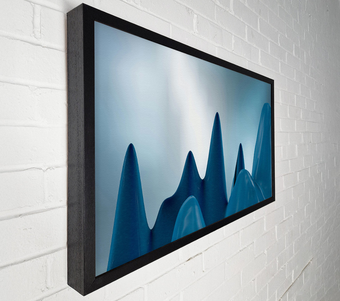  A Canvas Print of Teal Mountain Ranges Canvas Art