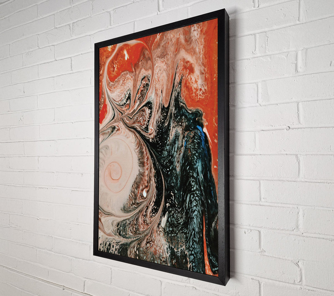  A Canvas Print of Crimson Swirls And Spirals Canvas Wall Art