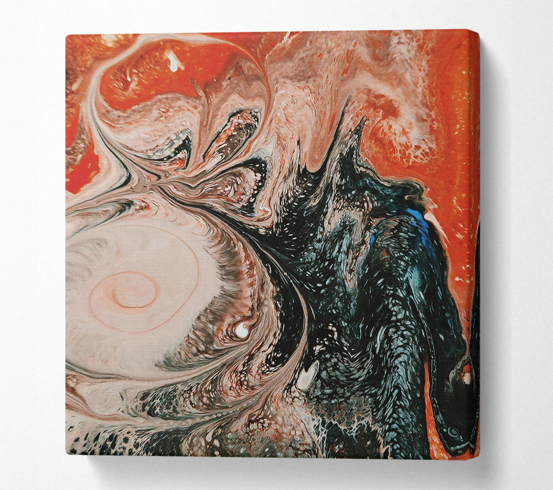  A Canvas Print of Crimson Swirls And Spirals Canvas Wall Art