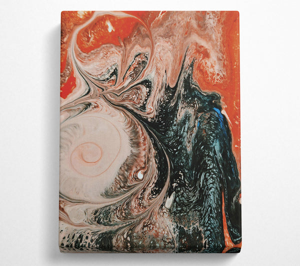  A Canvas Print of Crimson Swirls And Spirals Canvas Wall Art