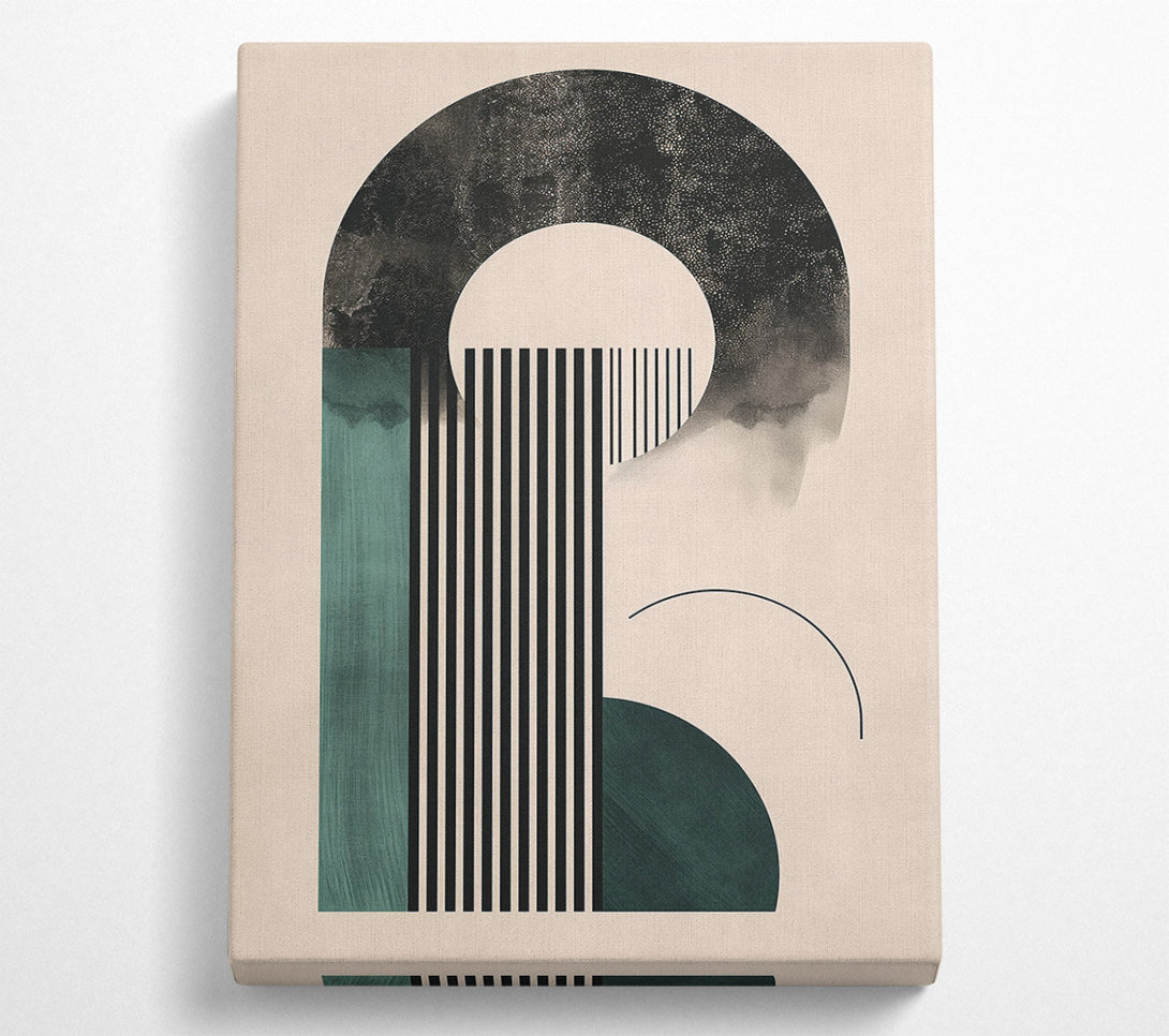 A Canvas Print of Emerald Abstract Shapes Canvas Print