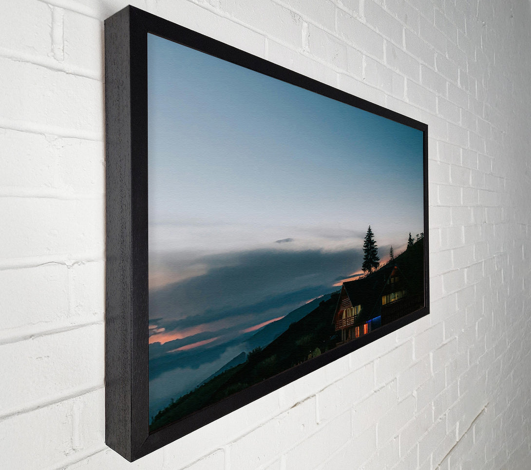  A Canvas Print of Blue Mountain Cabin Canvas Wall Art