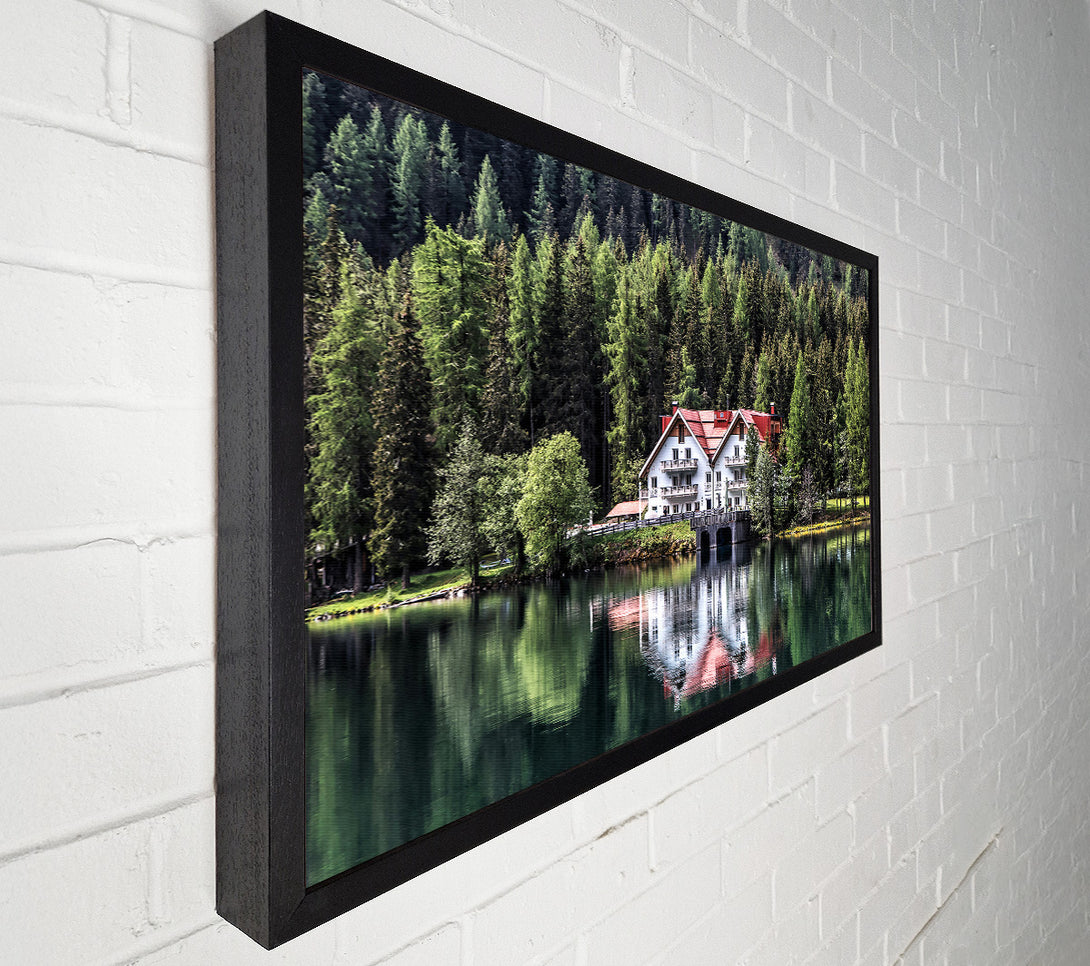  A Canvas Print of Emerald Lake Retreat Canvas Print