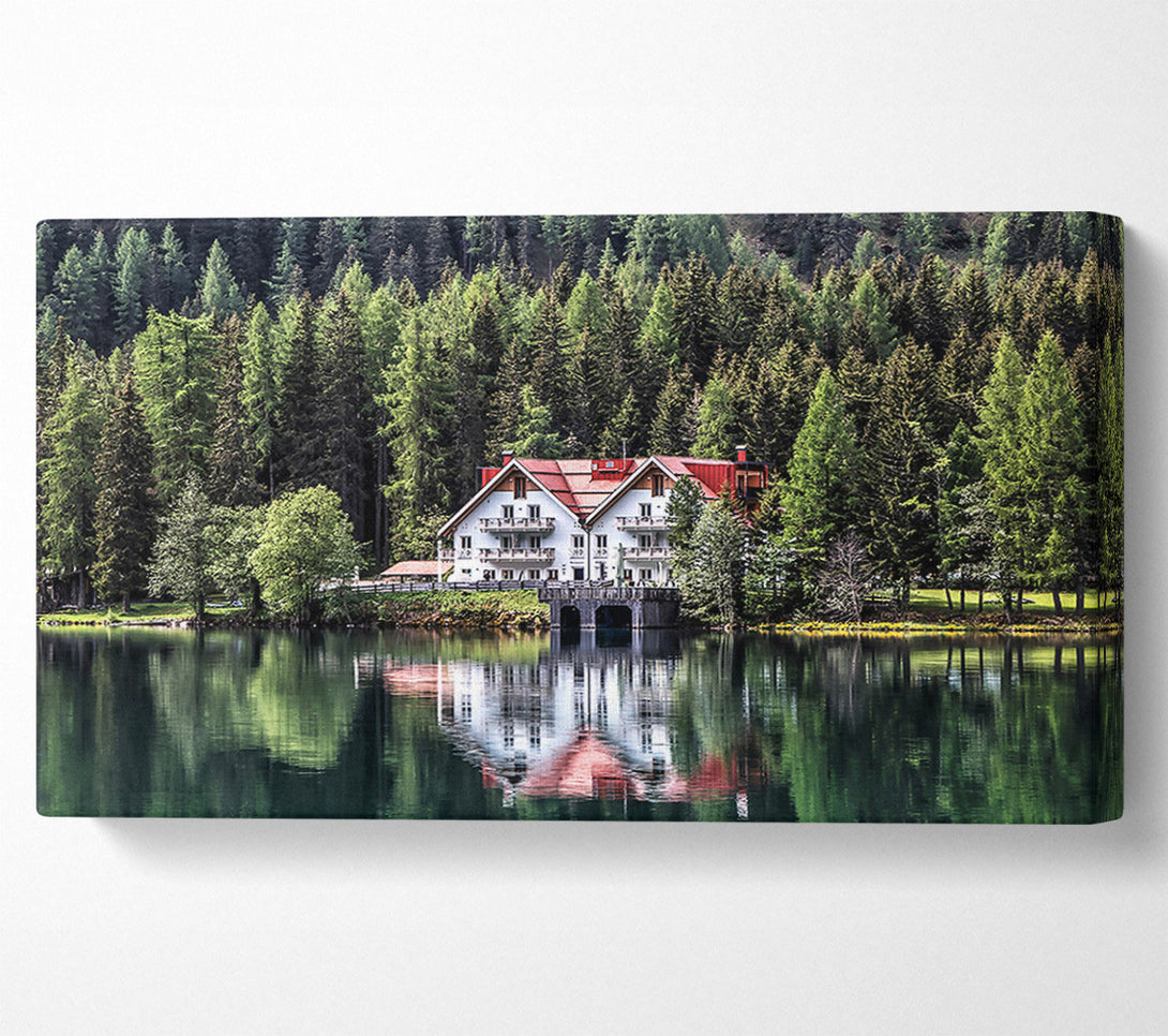  A Canvas Print of Emerald Lake Retreat Canvas Print